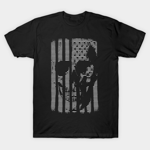 American Flag Skull for Motorcycle and Motocross Biker T-Shirt by Bobtees